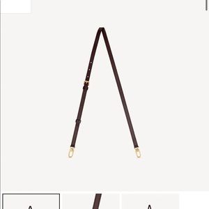Authentic NWT Louis Vuitton adjustable shoulder strap. 16 MM ebene.